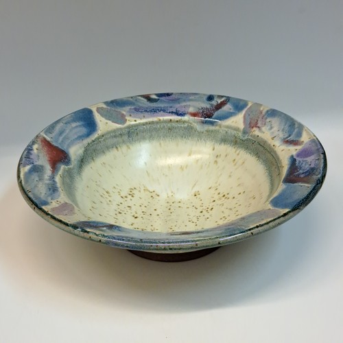 Click to view detail for #240717 Bowl, Blue/Red Edge $32